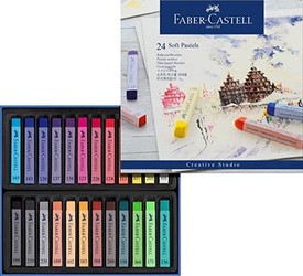 Faber-Castell Softpastellkrīti 24 gab. etvija (128324) Faber-Castell Softpastellkrīti 24 gab. etvija (128324)