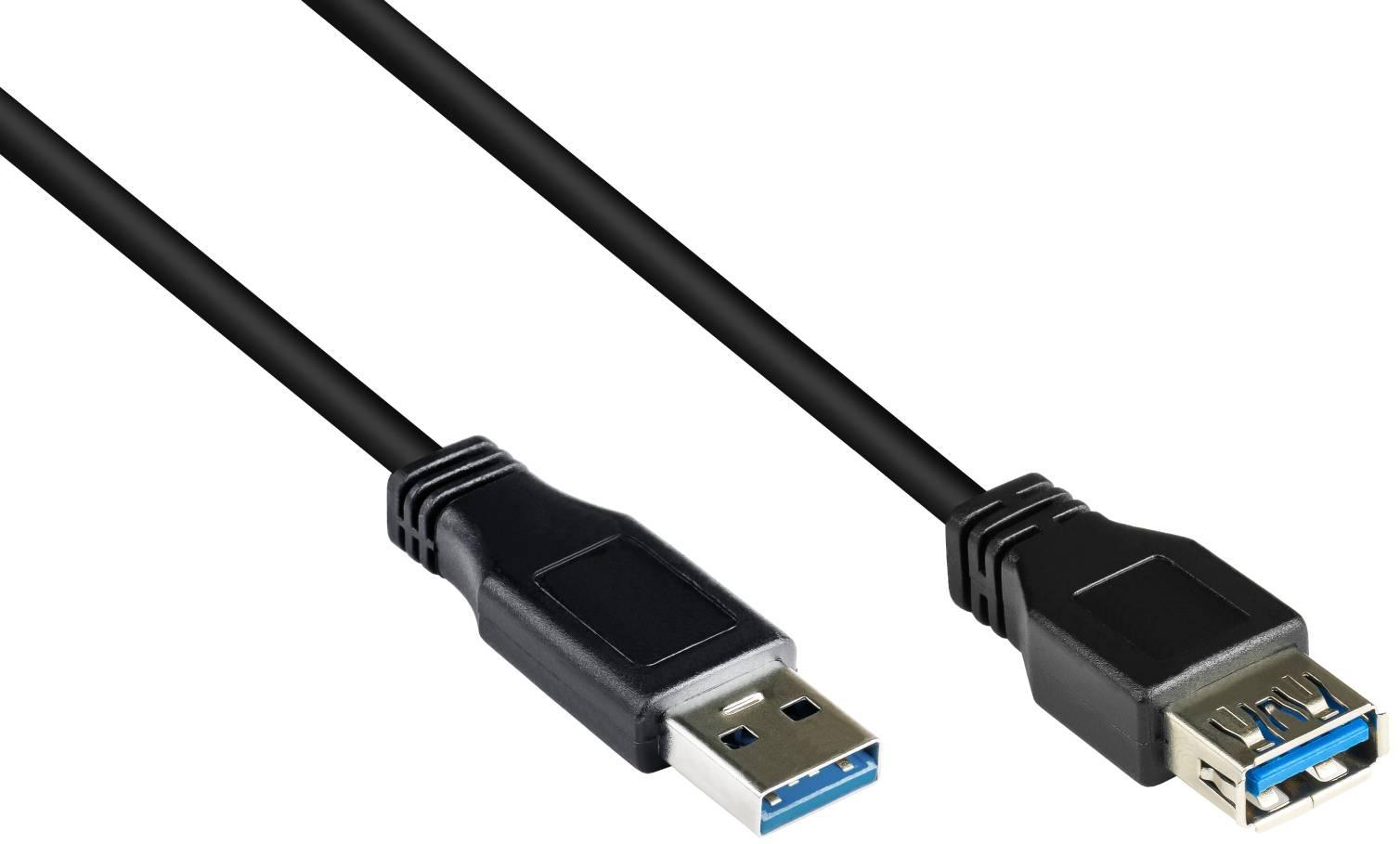 Alcasa OEM USB 3.0 pagarinājuma kabelis spraudnis A uz ligzdu A melns 5m Alcasa OEM USB 3.0 pagarinājuma kabelis spraudnis A uz ligzdu A melns 5m