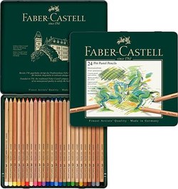 Faber-Castell Pitt Pastell 24 gab. metāla futrālis Faber-Castell Pitt Pastell 24 gab. metāla futrālis