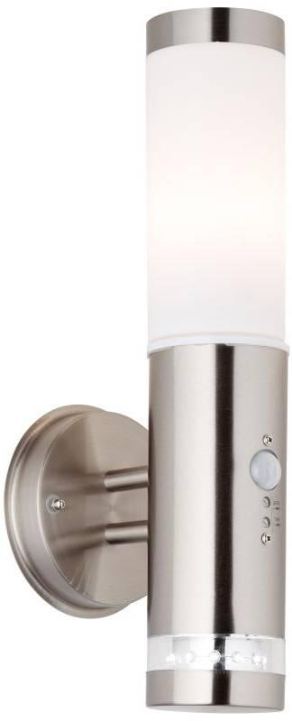 nerūsējošā tērauda krāsas āra sienas lampa ar kustības sensoru Bole, G96131/82 Brilliant nerūsējošā tērauda krāsas āra sienas lampa ar kustības sensoru Bole, G96131/82 Brilliant
