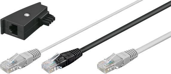 Wentronic Goobay RJ-45 Y-kabelis inkl. TAE-adapteris (95286) Wentronic Goobay RJ-45 Y-kabelis inkl. TAE-adapteris (95286)