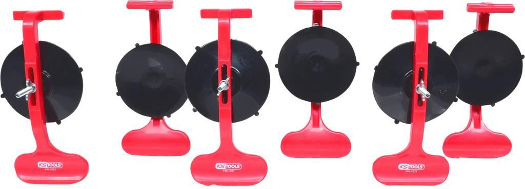 KS TOOLS Apdares līstes montāžas piesūcekņu komplekts, 6-daļīgs, Ø 85mm KS TOOLS Apdares līstes montāžas piesūcekņu komplekts, 6-daļīgs, Ø 85mm