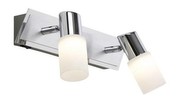 Trio-Leuchten LED-stienis Alumīnijs matēts/hroms, stikls balts slaucīts, iekļauts 2x 5W LED Trio-Leuchten LED-stienis Alumīnijs matēts/hroms, stikls balts slaucīts, iekļauts 2x 5W LED