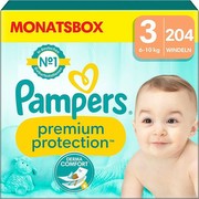 Pampers Premium Protection Midi Mēneša kaste Izmērs 3 (204 gab.) Pampers Premium Protection Midi Mēneša kaste Izmērs 3 (204 gab.)