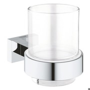 Grohe Essentials Cube stikls ar turētāju (40755001) Grohe Essentials Cube stikls ar turētāju (40755001)