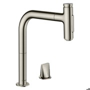 Hansgrohe Metris Select 2-caurumu vienas sviras virtuves jaucējkrāns (73818800) Hansgrohe Metris Select 2-caurumu vienas sviras virtuves jaucējkrāns (73818800)