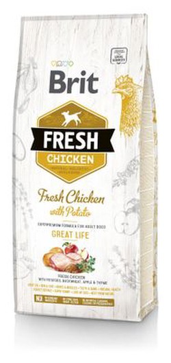 Brit Fresh Chicken With Potato Adult Great Life 12 kg Brit Fresh Chicken With Potato Adult Great Life 12 kg