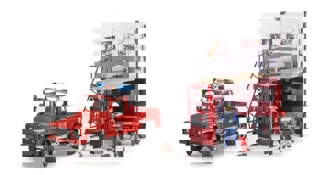 Bruder bworld Ugunsdzēsēju stacija ar Land Rover (62701) Bruder bworld Ugunsdzēsēju stacija ar Land Rover (62701)