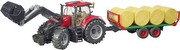 Bruder Case IH Optum 300CVX ar balvu transporta piekabi (03198) Bruder Case IH Optum 300CVX ar balvu transporta piekabi (03198)