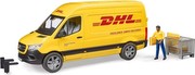 Bruder MB Sprinter DHL ar vadītāju (02672) Bruder MB Sprinter DHL ar vadītāju (02672)