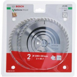 Bosch 2x Optiline Wood ripzāģa asmens (2608644651) Bosch 2x Optiline Wood ripzāģa asmens (2608644651)