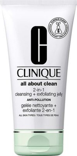 Clinique 2 in 1 tīrīšanas + eksfoliācijas želeja 150 ml Clinique 2 in 1 tīrīšanas + eksfoliācijas želeja 150 ml