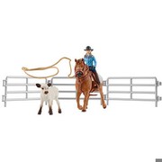Schleich Farm World - Komandas virves vilkšana ar kovboju meiteni (42577) Schleich Farm World - Komandas virves vilkšana ar kovboju meiteni (42577)