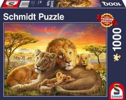 Schmidt Spiele Puzzle Apskaujošā lauvas ģimene Schmidt Spiele Puzzle Apskaujošā lauvas ģimene