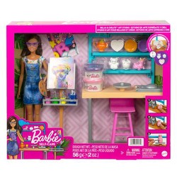 Mattel Barbie Wellness Relax & Create Art Studio ar lelli (HCM85) Mattel Barbie Wellness Relax & Create Art Studio ar lelli (HCM85)