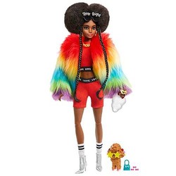Mattel Barbie Extra lelle ar afro un varavīksnes jaku (GVR04) Mattel Barbie Extra lelle ar afro un varavīksnes jaku (GVR04)