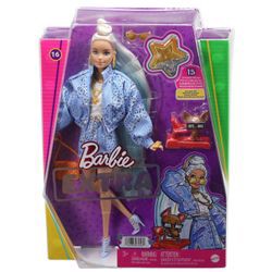 Mattel Barbie Extra lelle ar gaiši zilu svārku & jaku blondīne (HHN08) Mattel Barbie Extra lelle ar gaiši zilu svārku & jaku blondīne (HHN08)