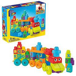 Fisher Price Mega Bloks ABC Mācību vilciens (60 daļas) (DXH35) Fisher Price Mega Bloks ABC Mācību vilciens (60 daļas) (DXH35)