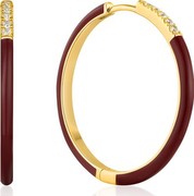 Ania Haie Claret Red Emalja Mirdzums Creolen (E031-03G-R) Ania Haie Claret Red Emalja Mirdzums Creolen (E031-03G-R)