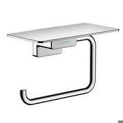 Hansgrohe AddStoris tualetes papīra turētājs ar plauktu (41772000) Hansgrohe AddStoris tualetes papīra turētājs ar plauktu (41772000)