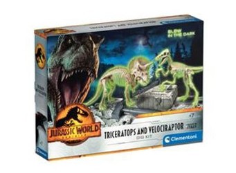 Clementoni Jurassic World - Izrakumu komplekts Triceratops & Velociraptor Clementoni Jurassic World - Izrakumu komplekts Triceratops & Velociraptor
