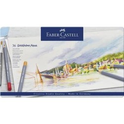 Faber-Castell Goldfaber Aqua akvareļzīmulis 36 gab metāla futrālī (114636) Faber-Castell Goldfaber Aqua akvareļzīmulis 36 gab metāla futrālī (114636)