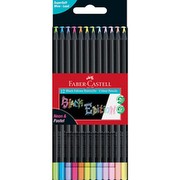 Faber-Castell Black Edition krāsainie zīmuļi neons + pasteļi 12 gab. (116410) Faber-Castell Black Edition krāsainie zīmuļi neons + pasteļi 12 gab. (116410)