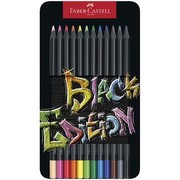 Faber-Castell Black Edition krāsainie zīmuļi 12 gab metāla futrālī (116413) Faber-Castell Black Edition krāsainie zīmuļi 12 gab metāla futrālī (116413)