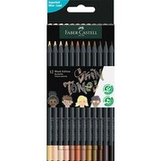 Faber-Castell Black Edition krāsainie zīmuļi ādas toņi 12 gabalu kartona etvija (116414) Faber-Castell Black Edition krāsainie zīmuļi ādas toņi 12 gabalu kartona etvija (116414)