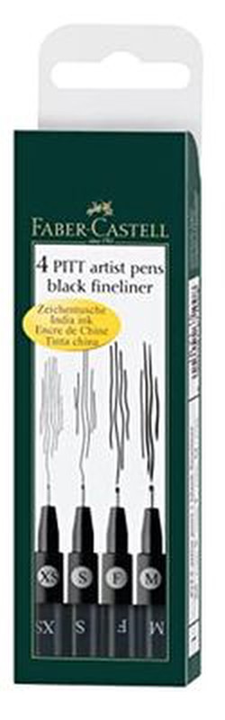 Faber-Castell Pitt Artist Pen 4er Etui (167115) Faber-Castell Pitt Artist Pen 4er Etui (167115)