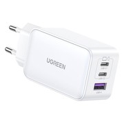 UGREEN Nexode 65W GaN USB-C sienas lādētājs 3-porti (15334) UGREEN Nexode 65W GaN USB-C sienas lādētājs 3-porti (15334)