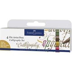 Faber-Castell Pitt Artist Pen Kaligrāfijas Tušas pildspalva 4 gab. komplekts Faber-Castell Pitt Artist Pen Kaligrāfijas Tušas pildspalva 4 gab. komplekts