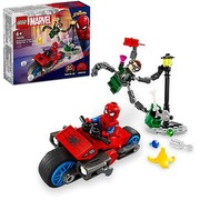 LEGO Marvel Super Heroes spēļu komplekts Motociklu pakaļdzīšanās: Zirnekļcilvēks pret Doc Ock (76275 LEGO Marvel Super Heroes spēļu komplekts Motociklu pakaļdzīšanās: Zirnekļcilvēks pret Doc Ock (76275