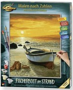 Schipper Krāsošana pēc skaitļiem - Zvejas laiva pludmalē Schipper Krāsošana pēc skaitļiem - Zvejas laiva pludmalē