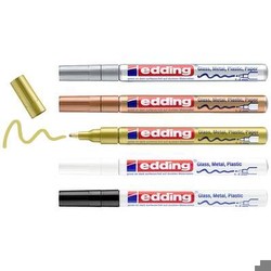 Edding 751 Glanzlackmarker Metallic 5 Stk. Edding 751 Glanzlackmarker Metallic 5 Stk.