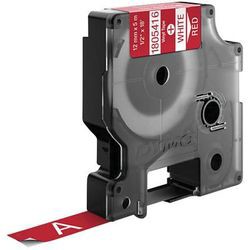 Dymo Rhino Vinyl uzlīmju lente 12 mm x 5,5 m balts uz sarkana Dymo Rhino Vinyl uzlīmju lente 12 mm x 5,5 m balts uz sarkana