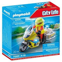 Playmobil City Life Neatliekamās medicīniskās palīdzības motocikls ar mirgojošu gaismu (71205) Playmobil City Life Neatliekamās medicīniskās palīdzības motocikls ar mirgojošu gaismu (71205)