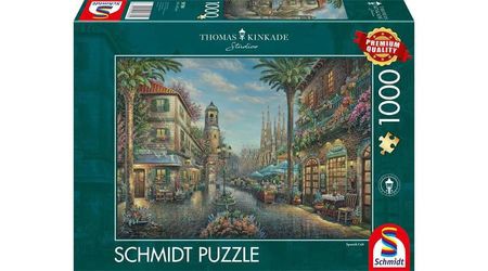 Schmidt Spiele Puzzle Thomas Kinkade Spāņu ielas kafejnīca Schmidt Spiele Puzzle Thomas Kinkade Spāņu ielas kafejnīca
