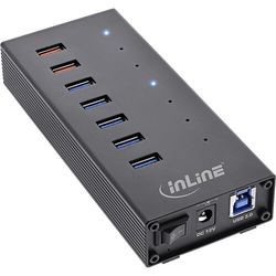 Inline USB 3.2 Gen.1 7 Portu centrmezgls Alumīnijs (35395I) Inline USB 3.2 Gen.1 7 Portu centrmezgls Alumīnijs (35395I)