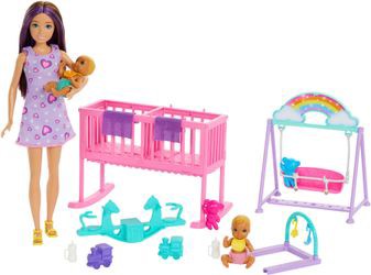 Mattel Barbie Skipper Babysitter Dvīņu bērnistabas spēļu komplekts (HXM99) Mattel Barbie Skipper Babysitter Dvīņu bērnistabas spēļu komplekts (HXM99)