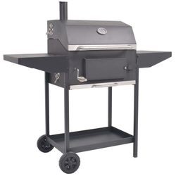 vidaXL Holzkohlegrill Smoker ar plauktu (43048) vidaXL Holzkohlegrill Smoker ar plauktu (43048)