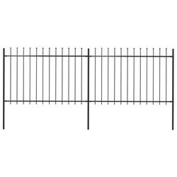 vidaXL Dārza žogs ar šķēpu galiem tērauds 3,4 x 1,2 m vidaXL Dārza žogs ar šķēpu galiem tērauds 3,4 x 1,2 m