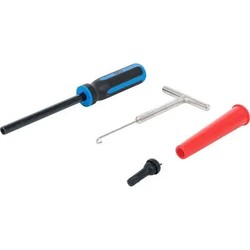 BGS Reifenventiļa ievilkšanas instrumentu komplekts 4-daļīgs (8766) BGS Reifenventiļa ievilkšanas instrumentu komplekts 4-daļīgs (8766)