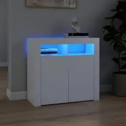 vidaXL Sideboard ar LED apgaismojumu 80 x 35 x 75 cm vidaXL Sideboard ar LED apgaismojumu 80 x 35 x 75 cm