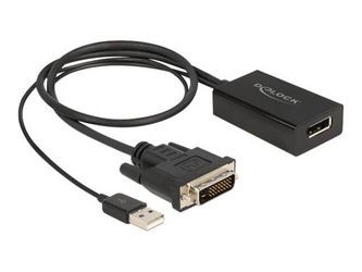 Delock Adapteris DVI uz DisplayPort 1.2 4K ar HDR (63189) Delock Adapteris DVI uz DisplayPort 1.2 4K ar HDR (63189)