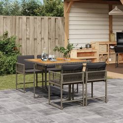 vidaXL Garten-Essgruppe Poly Rattan 5-tlg. (3211442) vidaXL Garten-Essgruppe Poly Rattan 5-tlg. (3211442)