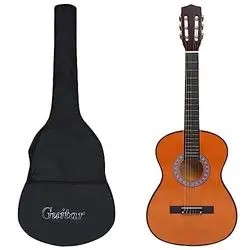 vidaXL Klasiskā ģitāra iesācējiem ar somu 3/4 36" vidaXL Klasiskā ģitāra iesācējiem ar somu 3/4 36"