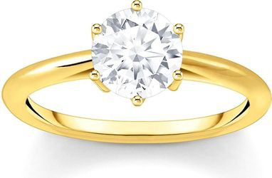 Thomas Sabo Gredzens ar baltu akmeni zelta (TR2474-414-14) Thomas Sabo Gredzens ar baltu akmeni zelta (TR2474-414-14)