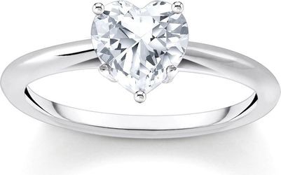 Thomas Sabo Gredzens ar baltu akmeni sirds formā (TR2476-051-14) Thomas Sabo Gredzens ar baltu akmeni sirds formā (TR2476-051-14)