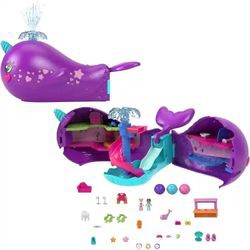 Mattel Polly Pocket Sparkle Cove Adventure Narwalabenteurer laiva (HKV71) Mattel Polly Pocket Sparkle Cove Adventure Narwalabenteurer laiva (HKV71)